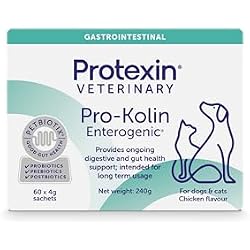 Protexin Veterinary Pro-Kolin Enterogenic Gut Health Sachets for Cats and Dogs, Chicken Flavour, 60 Sachets