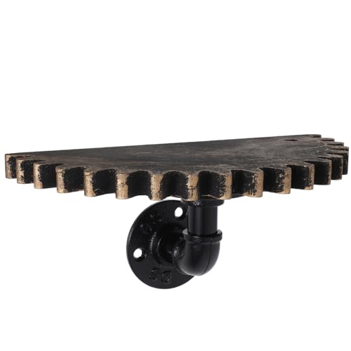 Étagère d'angle flottante industrielle en bois rustique avec fixations murales durables - 2