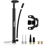⚡⚡⚡【HOCHWERTIGE ALUMINIUMLEGIERUNG】👍Diese Mini Standpumpe wird aus Aluminiumlegierung 6063 hergestellt und durch CNC-Technologie verarbeitet; robuster, leichter und langlebiger als traditionelle Kunststoff-Pumpe. Mit der Anodisierung der Oberfläche sieht die Fahrrad fußpumpe nicht nur schön aus, sondern auch hat sie eine bessere Korrosionsbeständigkeit. Der Schlauch besteht aus einem speziellen temperaturbeständigen (-20~50°C) Gummischlauch, damit es nicht leicht bricht und beschädigt wird.