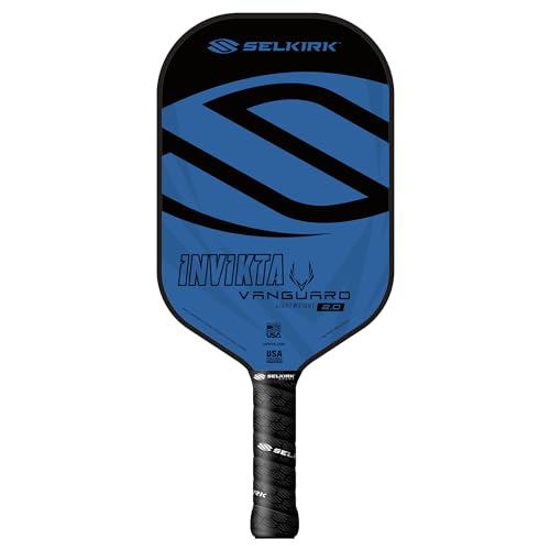 Selkirk Sport Vanguard Hybrid Pickleball Paddles | Carbon Fiber Pickleball Paddle with a Polypropylene X5 Core | Pickleball Rackets | Invikta Lightweight Blue Note