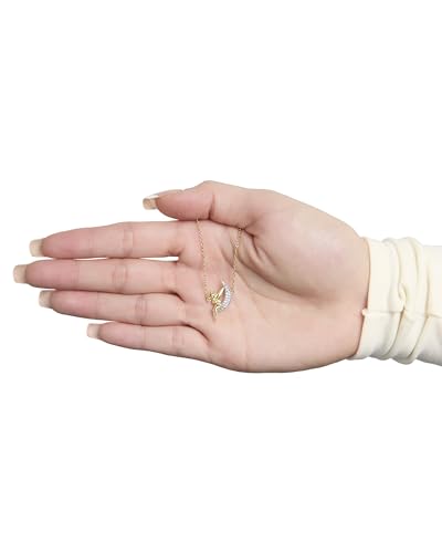 Disney Womens Tinker Bell Necklace 18-Inch - Flash-Plated Tinkerbell On The Moon Pendant Necklace Jewelry4