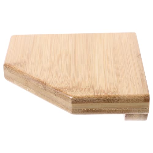 POPETPOP Estante de Almacenamiento de Pared de Bambú sin Perforaciones Diseño Simple para Organizar Espacios en Baño o Cocina en Esquina