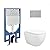 DeerValley In-Wall Toilet Combo Set and Carrier System, Wall Mounted Toilet with Soft Closing Seat 1.1GPF/1.6 GPF Dual Flush DV-1F0070-CF (White, 14.6 * 16.9)