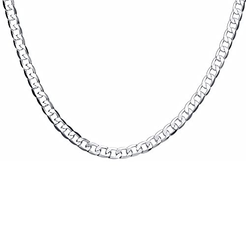Collier homme chaine a maillons de 6 mm longueur 40 a 60 cm