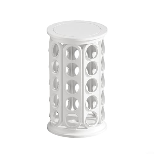 ComfyHarbor Soporte giratorio para cápsulas de café con giro de 360 grados para 40 cápsulas de café, organizador de encimera de cocina de escritorio ABS para un fácil acceso, negro (blanco)
