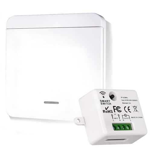 Kabelloses Funkschalter Set für 230V Licht Funk Lichtschalter...