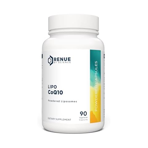 Renue By Science CoQ10 - Coenzyme Q10 as Ubiquinol CoQ10 | High Strength Liposomal CoQ10 200mg Supplement | 90 Co Q10 Capsules | Non-GMO & Allergen Free | Made in The USA Third-Party Tested Cover