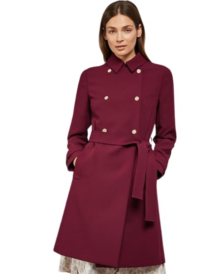 Image of Popuppataka Women Woolen Stylish Long Sleeve Regular Coat for Winter Wear(Maroon)