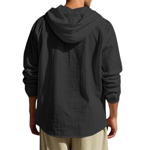 Men's Fashion Hoodies Sweatshirt Cotton Long Sleeve Full Zip Oversized Hoodie Drawstring Light Weight Comfort Hoodie2