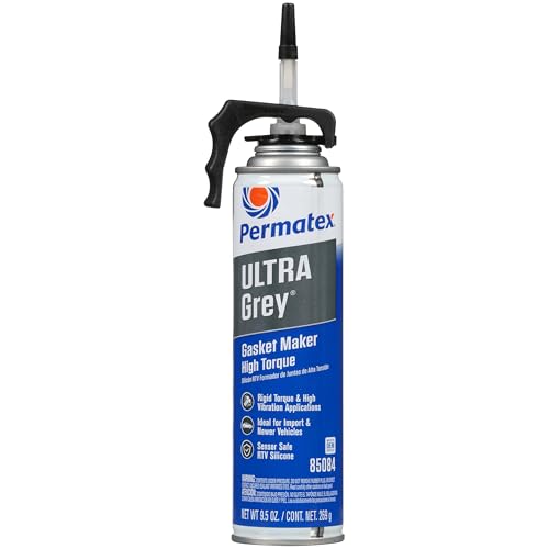 Permatex 85084 Ultra Grey Rigid High-Torque RTV Silicone Gasket Maker 9.5 oz. PowerBead Can
