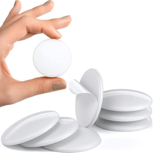 Image of STRONGEST HOME Door Stoppers (Medium) 1.57 inch - Door Stop for Wall with Strong Back Adhesive - Quiet and Shock Absorbent Silicone Wall Protectors from Door Knobs - Protects Every Surface (White | 7 PCS)