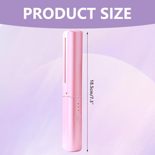 Plancha para el cabello con peine cerámico, inalámbrica y recargable por USB, portátil para viaje, modelo Style-2 miniatura 4