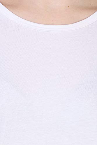 Image of FLEXIMAA Women's Cotton Plain Round Neck Half Sleeve T-Shirt