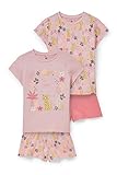 Kollektion: Homewear C&A Kinder Mädchen Pyjamas Pyjama 4er Pack Multipack Regular Fit Motivprint Unifarben Bedruckt rosa/rosa 134