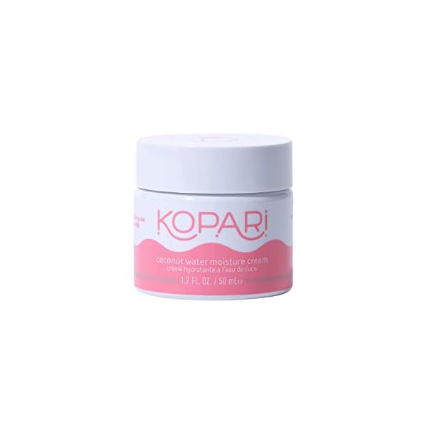 Kopari Peptide Glow Hydrating Moisturizer Face Cream | Hyaluronic Acid All Natural Vegan Coconut Lightweight Cream for Everday Use For Smooth Skin, Combats Fine Lines and Wrinkles | Cruelty Free 1.7oz