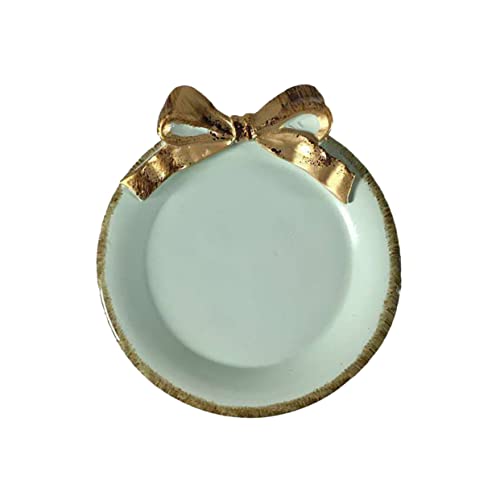 BESPORTBLE Fruit Platter Tray for Parties Decorative Round Dessert Plates Tiered Tray Decorations Jewelry Bowl Dish Trinket Dish Food Trays Serving Tray Cake Serving Platter Pastry Blue