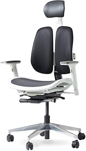 ã€DUOREST Alpha】 Dual-Back Home Office Desk Chairs - Ergonomic Office Chair, Office Chair with Lumbar Support, Best Office Chair for Posture, White Office Chair, Most Comfortable Office Chair (White) ã€DUOREST Alpha】 Dual-Back Home Office Desk Chairs - Ergonomic Office Chair, Office Chair with Lumbar Support, Best Office Chair for Posture, White Office Chair, Most Comfortable Office Chair (White)