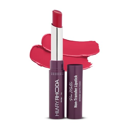 Image of Hilary Rhoda Pro Matte Non-Transfer Lipstick | Waterproof & Smudge-Proof | 12-Hour Long Stay | 24 Shades Available | Highly Pigmented Matte Finish Lipstick | 2g - (Magent | Shade 07)