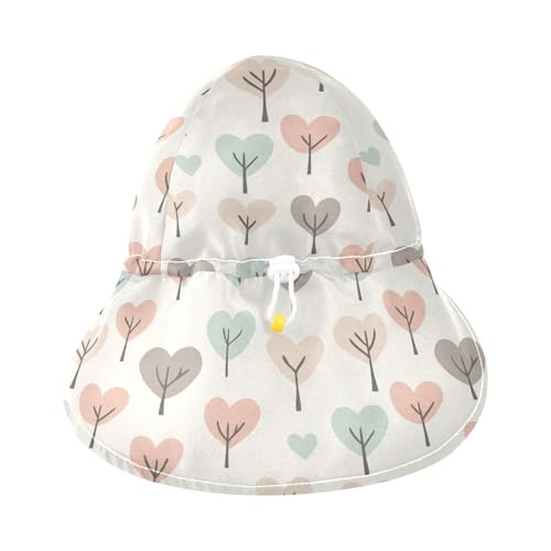 Tree Love Pastel Simple Toddler Boy Girl Beach Hats Boys Hats Toddler Girl UPF 50+ Protection Large Brim Traveling Swim3