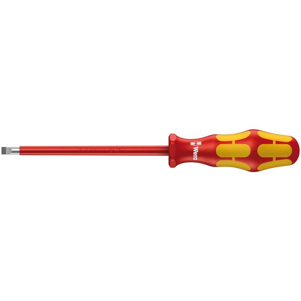 Wera 160i 8mm x 7in L Kraftform Plus slotted insulated screwdriver, 8 mm x 7 in., Lasertip