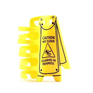 Caution Wet Floor Sign Hair Claw, Cleaning in Progress Hair Clips, Personalized Acetate Hair Claw for Women Yellow