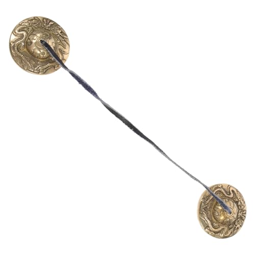 Garneck 1pc Yoga Meditation Bell Brass Cymbal for Ceremony Pure Copper Ringing Chime Random Color