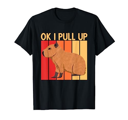 Ok I Pull Up Capybara Divertente Meme Retro - Capybara Lover Maglietta