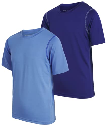 Black Bear Boys Youth Dry Fit T-Shirt - 2 Pack Active Athletic Performance Short Sleeve Shirts for Teens (Size: 4-18)