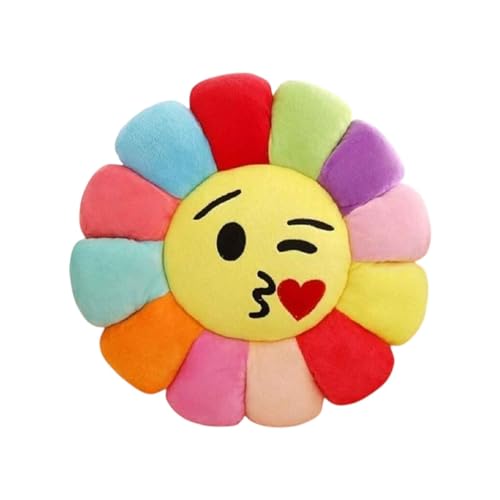 Image of DearJoy Rainbow Smiley Pillow Cushion for Kids