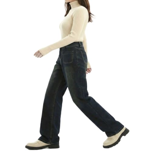 Image of ODDMONEKY Baggy Jeans for Women || Korean Jeans for Women || Wide Leg Korean High Waist Baggy Denim Pants (Wjeans-7)