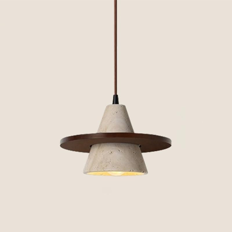 Lampada a sospensione moderna della metà del secolo - a in marmo nordico for isola cucina, lampadario giapponese retrò, elegante lampada da comodino for ristorante, bar e club Noce(Walnut)