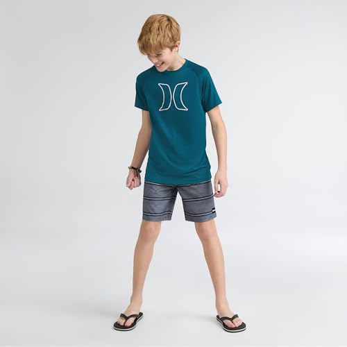 Image of Hurley Boys' Icon UPF 50+ Rash Guard Swim