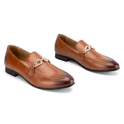 Image of Meijiana Men's Fashion Classic Microfiber PU Leather Loafers and Weeding Dress Shoes for Men