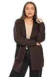 Yours Curve Brown Essential Knitted Cardigan - Women's - Plus Size Curve
