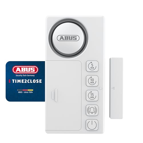ABUS Time2Close Fensteralarm mit Countdown - Timer erinnert nach 5, 10 oder 15 Minuten an offene Fenster oder Türen - optional mit zusätzlichem Alarm bei Einbruch - zur Klebemontage ABUS Time2Close Fensteralarm mit Countdown - Timer erinnert nach 5, 10 oder 15 Minuten an offene Fenster oder Türen - optional mit zusätzlichem Alarm bei Einbruch - zur Klebemontage
