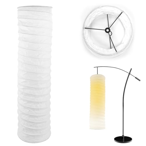 WPPQWP Paralume di Carta di Riso, Paralume per Lampada da Terra, Design in Carta, Bianco, Altezza 90 cm