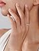 IMOLOVE Moissanite Wedding Bands for Women, Dainty 9 Round Stone Women's Eternity Stackable Rings Everyday Fashion Silver Moissanite Rings for Women with 18K White Gold Plated Size 8.5