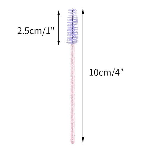 Image of G2PLUS 50PCS Eyelash Mascara Brushes, Disposable Lash Spoolies, Bendable Crystal Mascara Wands for Lash Extensions, Eyebrow Grooming, Makeup Kit, Salon Professional Use