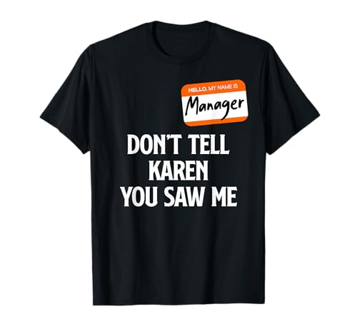 Halloween Paar Matching Funny Meme Manager Karen T-Shirt