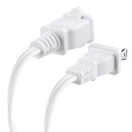 Us Ac Power Extension Cable Cord Spt-2 16Awg/2C 125V 13A 2-Prong Polarized Male To Female Extension Cord For Nema 1-15P To Nema 1-15R (1 Ft) #TOP4