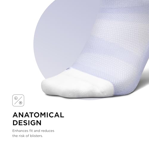 Image of Feetures Elite Light Cushion Mini Crew Sock - Sport Sock with Targeted Compression