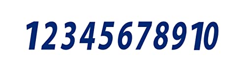 Blue Vinyl Numbers Stickers 1-10 (1 of Each Number, 10 Total Numbers) Choose from 1