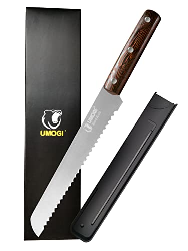 UMOGI 8 Inch German Steel Bread Knife