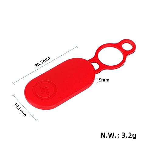 MotuTech 2 szt. wodoodporne pokrywy wtyczki do portu ładowania dla Xiaomi 4/4 Pro skuter elektryczny (czerwony)