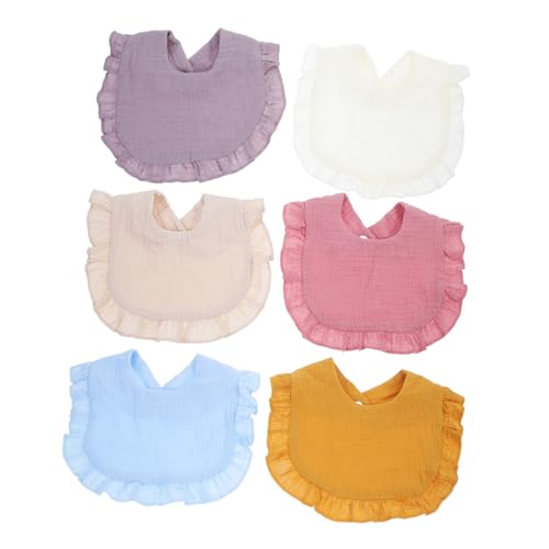 Milisten 6Piezas Babeo para Bebés de Suave y Absorbente para Alimentación y Colores