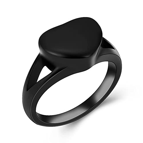 Bague funéraire cœur acier inoxydable bijou souvenir quotidien