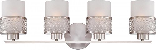 NUVO 60/4684 Four Light Vanity, Pwt, Nckl, B/S, Slvr
