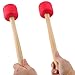 Jiozermi 2 Pcs Drum Mallet 12.8 Inches Length, Hard Foam Rubber Drum Stick, Anti-slip Bass Percussion Sticks, Instrument Band Accessory Part for Drums Snare Drums, Red