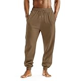Pantalon Chandal Hombre Anchos Deportiva Casual Pantalones Hombre Invierno Gimnasio Jogger Running con Bolsillos Simple Pantalón Termico Otoño Ropa 2#marrón M