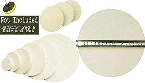 Image of DIY Crafts Felt Pad Only For Your Kit Universal Drill Nut Polishing Car Motorbike Care Gross Wax Polishing Buffing Car Polishing Buffer Drill Adapter Connector Drill (1x, 4 inchinch Felt Pads Only)